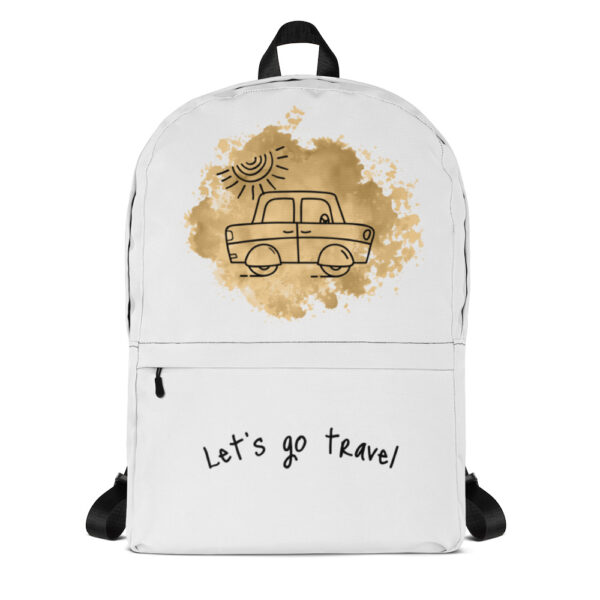 Let's Travel Rucksack "Let's go travel" – stilvoller und praktischer Rucksack, robustes Polyester, wasserabweisend, mit Laptopfach und ergonomischen Gurten. Ideal für Reisende und Abenteurer.