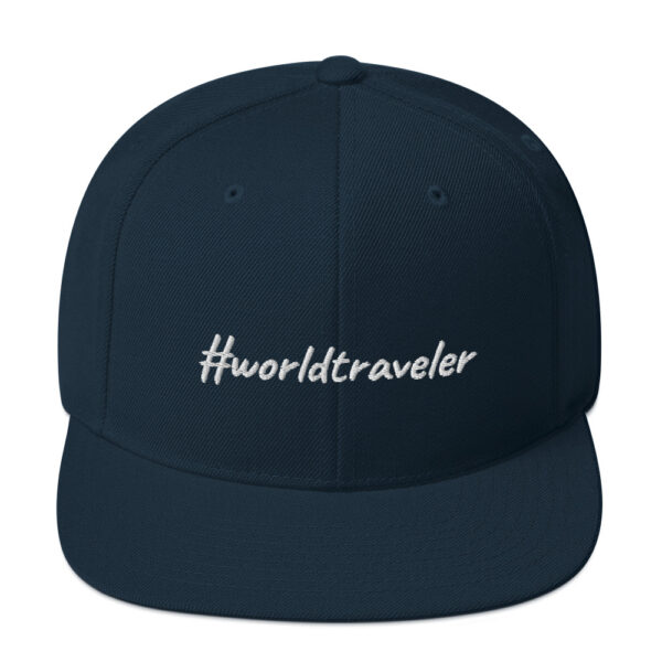 Hashtag Travel – Snapback-Cap „#worldtraveler“