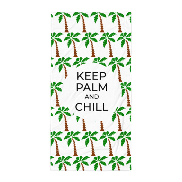 Handtuch "Keep Palm and Chill" – Wasserabsorbierend, weich und perfekt für Entspannung am Strand oder Pool.