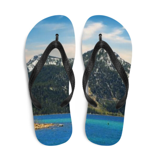 Flip Flops Berge – Zehentrenner mit Berg- und Seemotiv