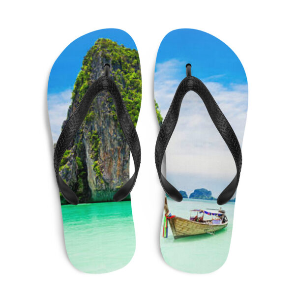 Flip Flops Thailand – Türkisblaues Meer und thailändische Klippen