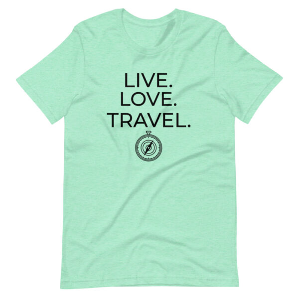 Live Travel – Unisex-T-Shirt für Reisende und Abenteurer