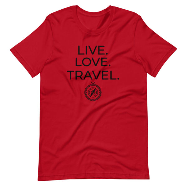 Live Travel – Unisex-T-Shirt für Reisende und Abenteurer