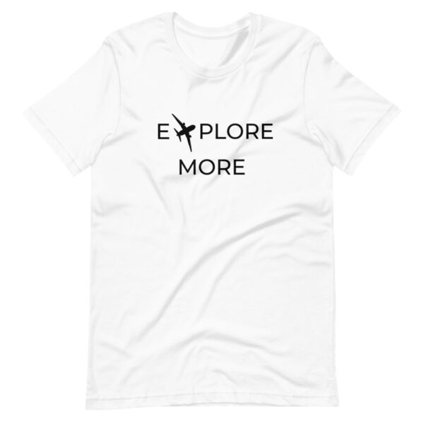 Explorer T-Shirt "Explore More" mit stilvollem Flugzeug-Motiv – Perfekt für Abenteurer und Reisende