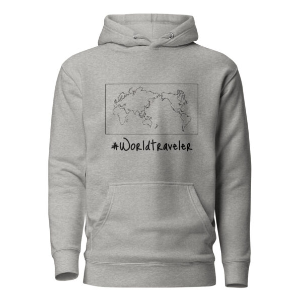 Weltreise Kleidung – Kapuzenpullover “#worldtraveller”